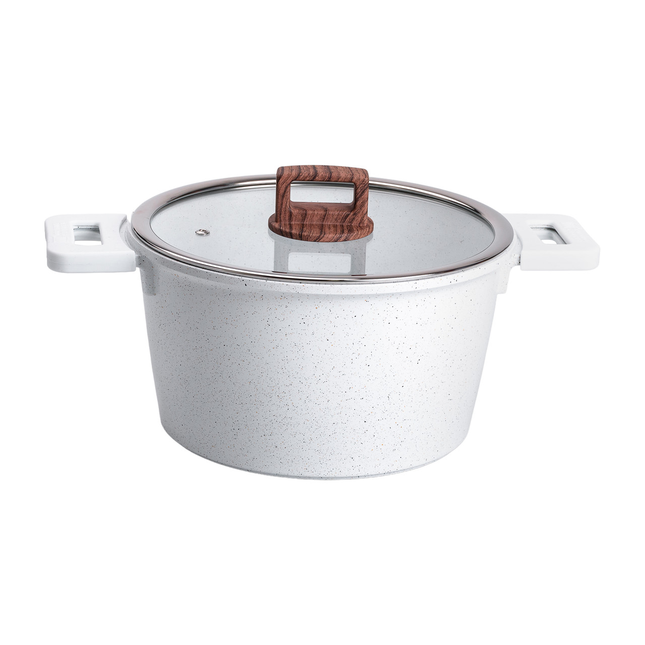 Набір посуду алюміній з товстим дном MGC з лопаткою, ополоником і щіткою білий