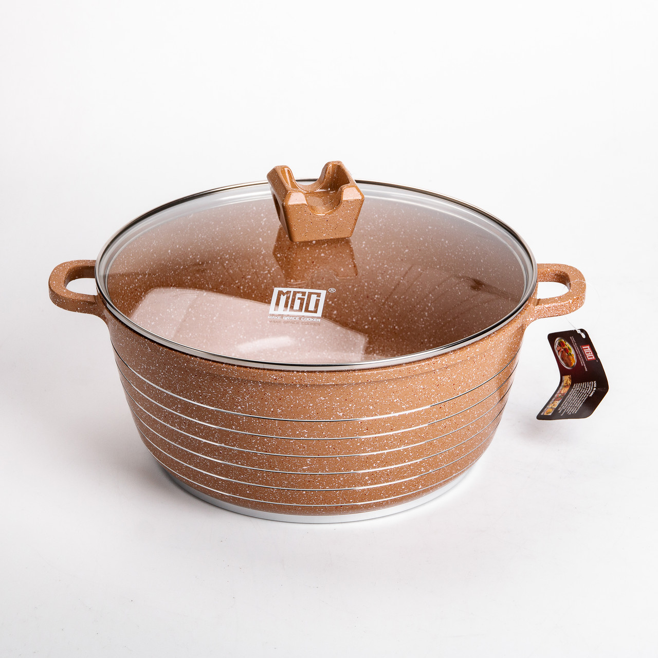 Набір із 5 господарських каструль, 2,5-9 літрів, товсте дно, алюміній MGC