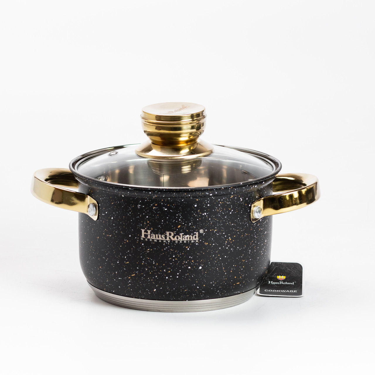 Набір каструль з нержавіючої сталі 4 шт 6,1/3,9/2,8/2,1 л чорний