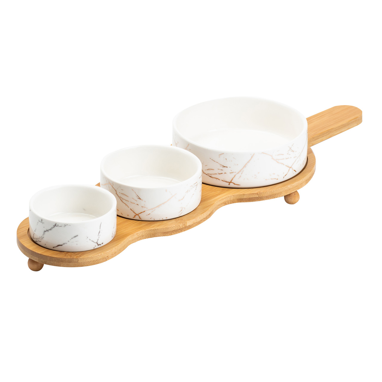 Набір для закусок керамічний із 3 штуки на підставці