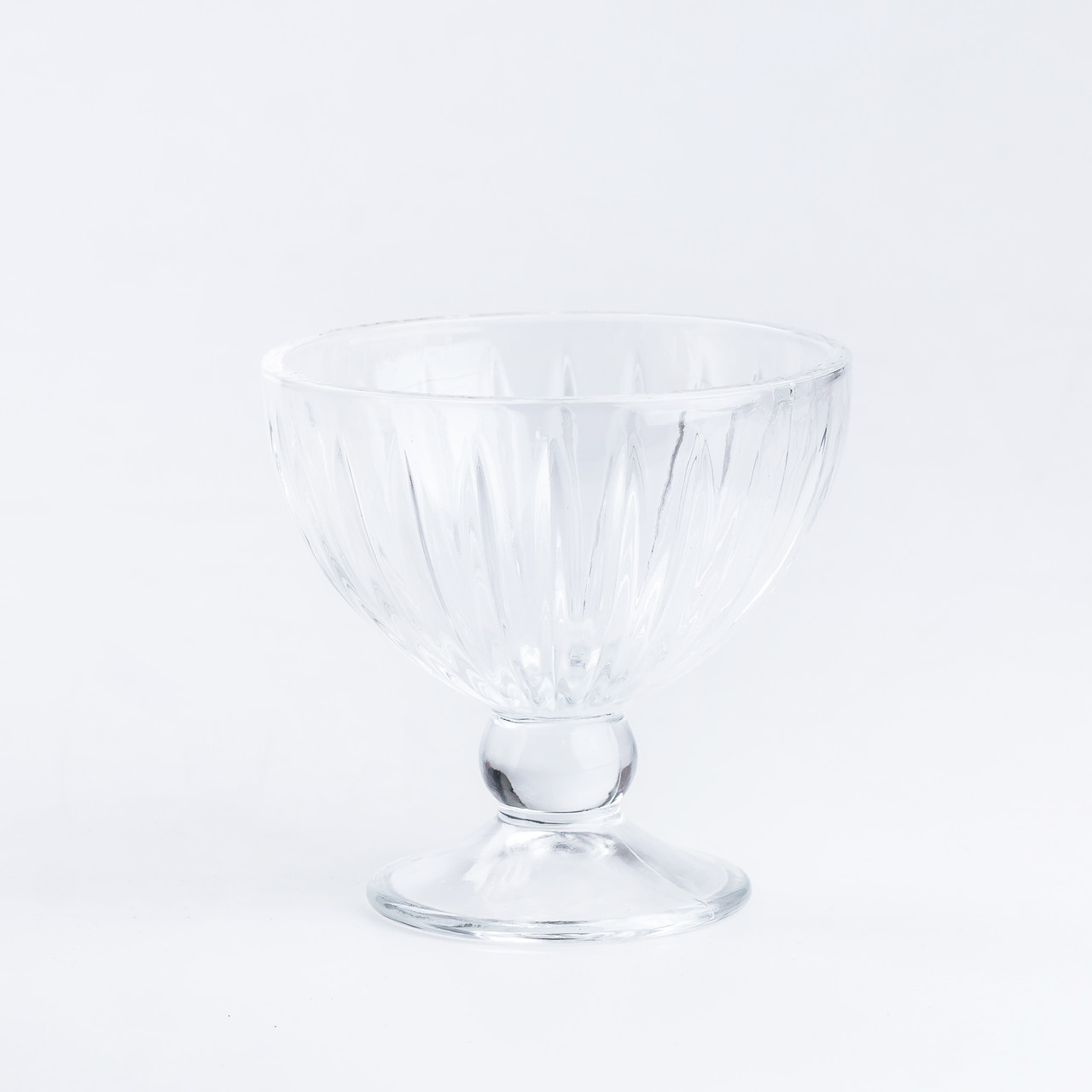 Креманка на ніжці скляна прозора 250 (мл) набір креманок 6 штук для салатів, десертів, желе