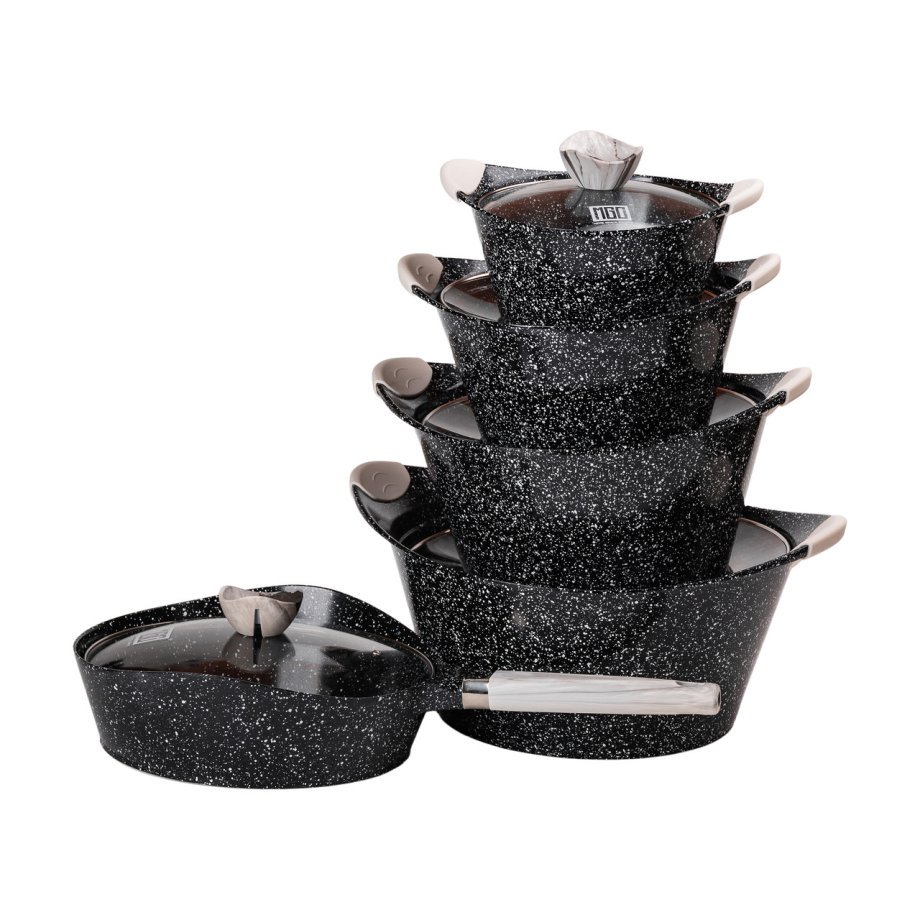 Набір посуду з 5 предметів, алюміній, товсте дно MGC