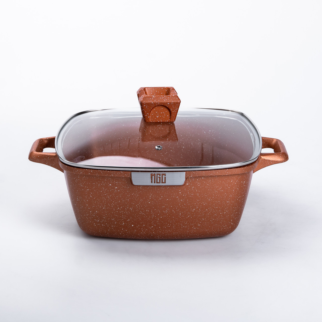 Набір з 5 алюмінієвих квадратних каструль з товстим дном MGC + лопатка, ополоник, рукавички та фартух