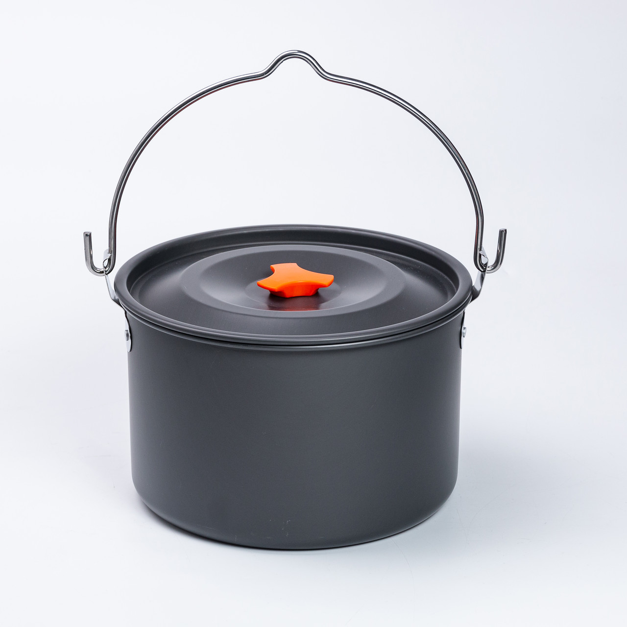 Набір туристичного посуду в сумці для походу та кемпінгу: каструля, сковорода, чайник