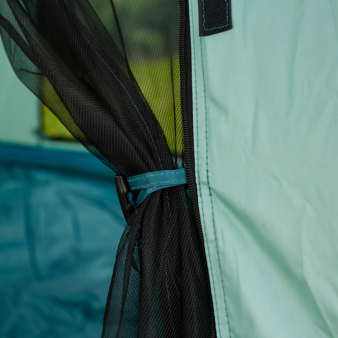 Намет кемпінговий 3-місний з тентом 235*235*155 см синій