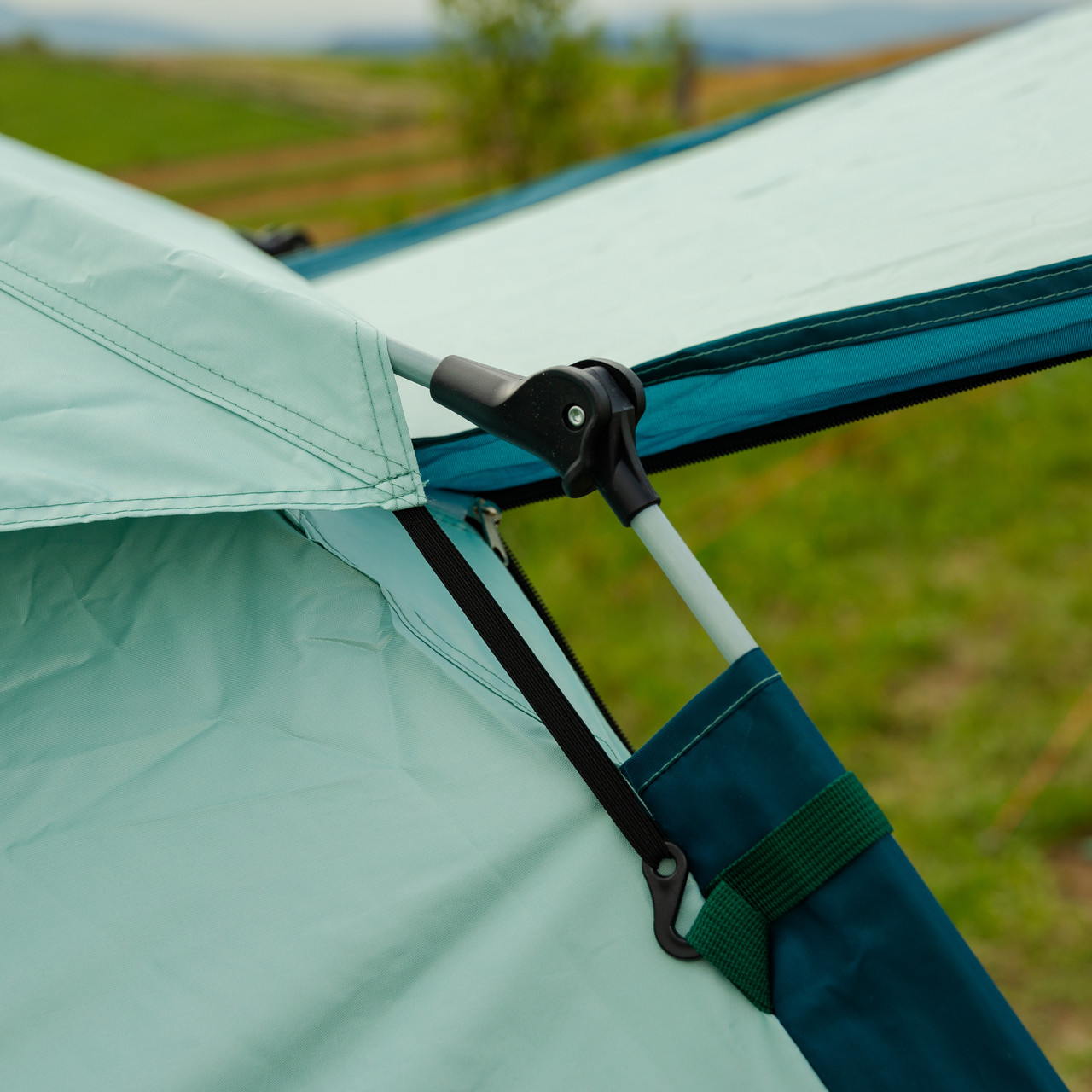 Намет кемпінговий 3-місний з тентом 235*235*155 см синій