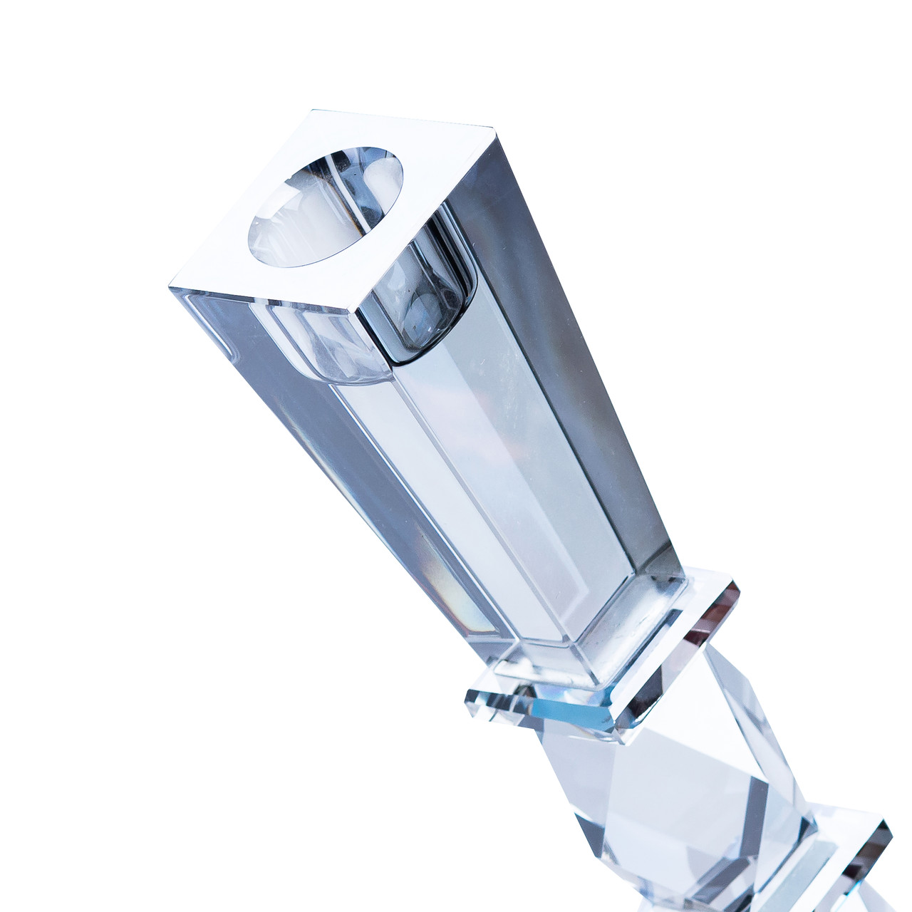 Свічник 25 (см) скляний високий на 1 свічку