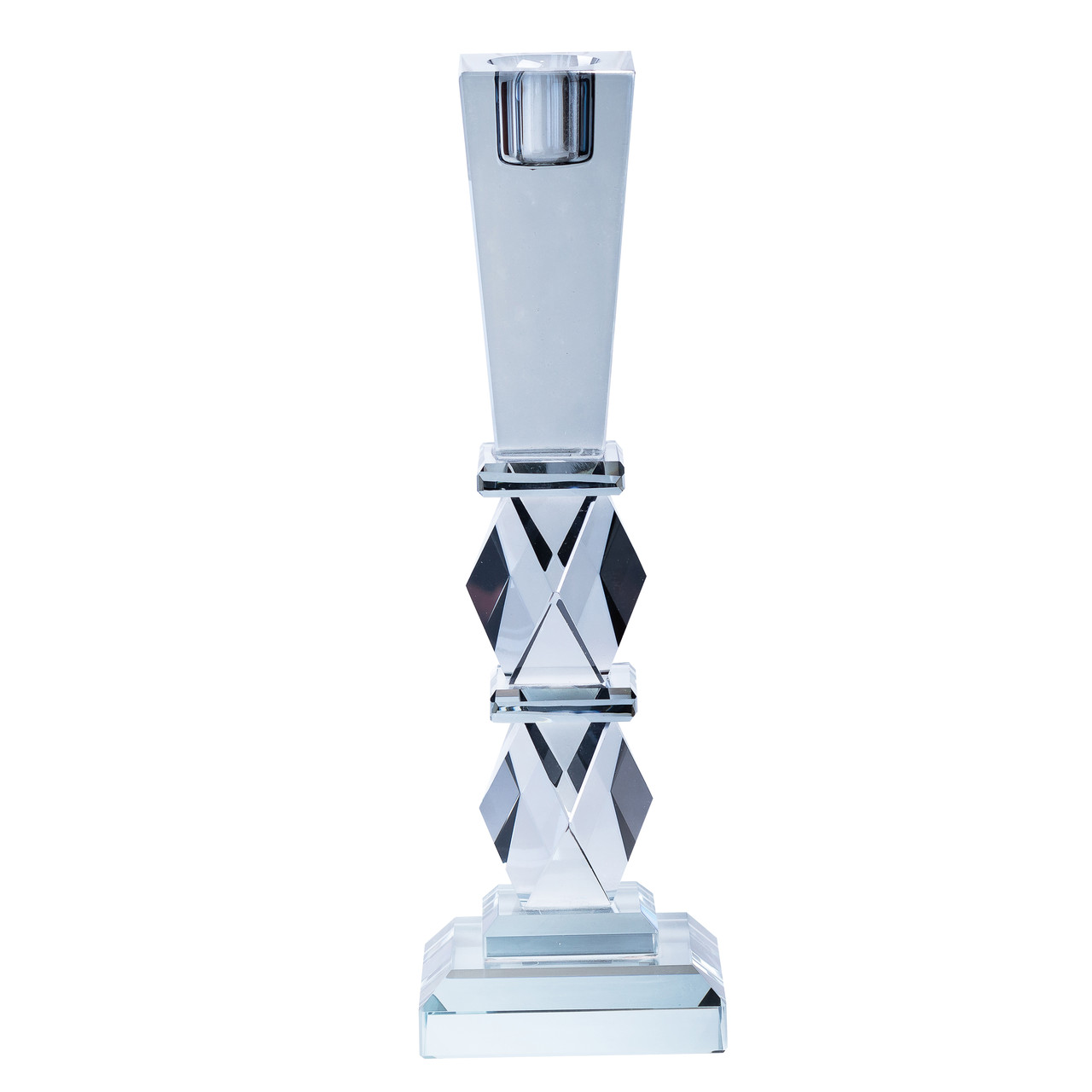 Свічник 25 (см) скляний високий на 1 свічку