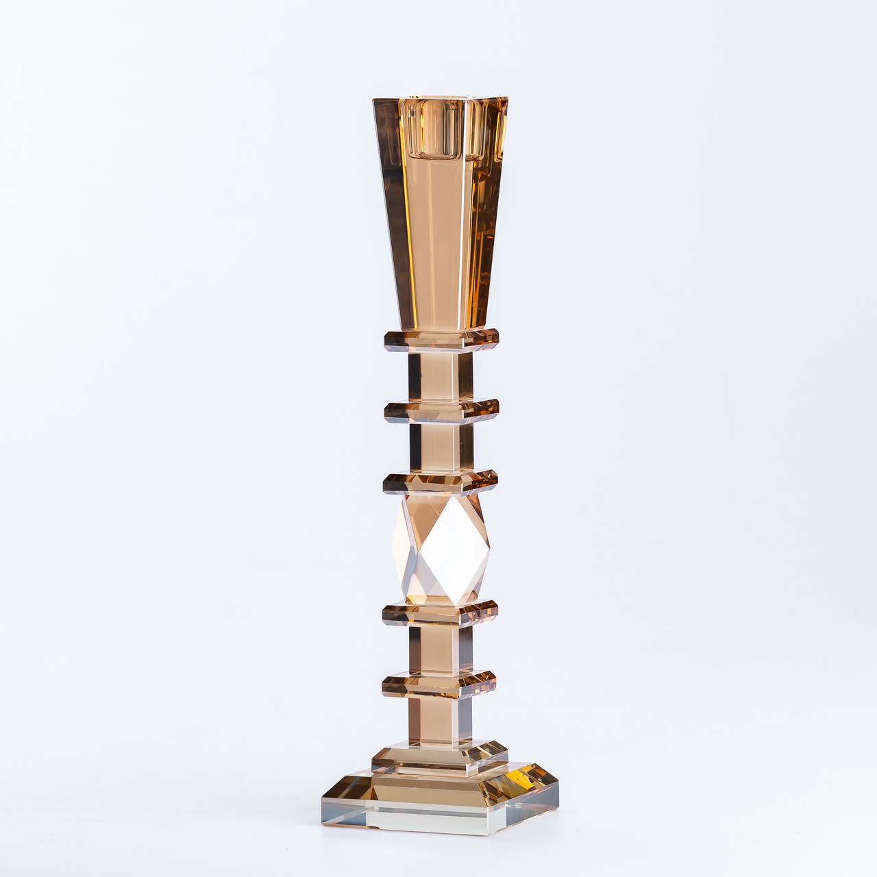 Свічник скляний 27.5 (см) високий класичний