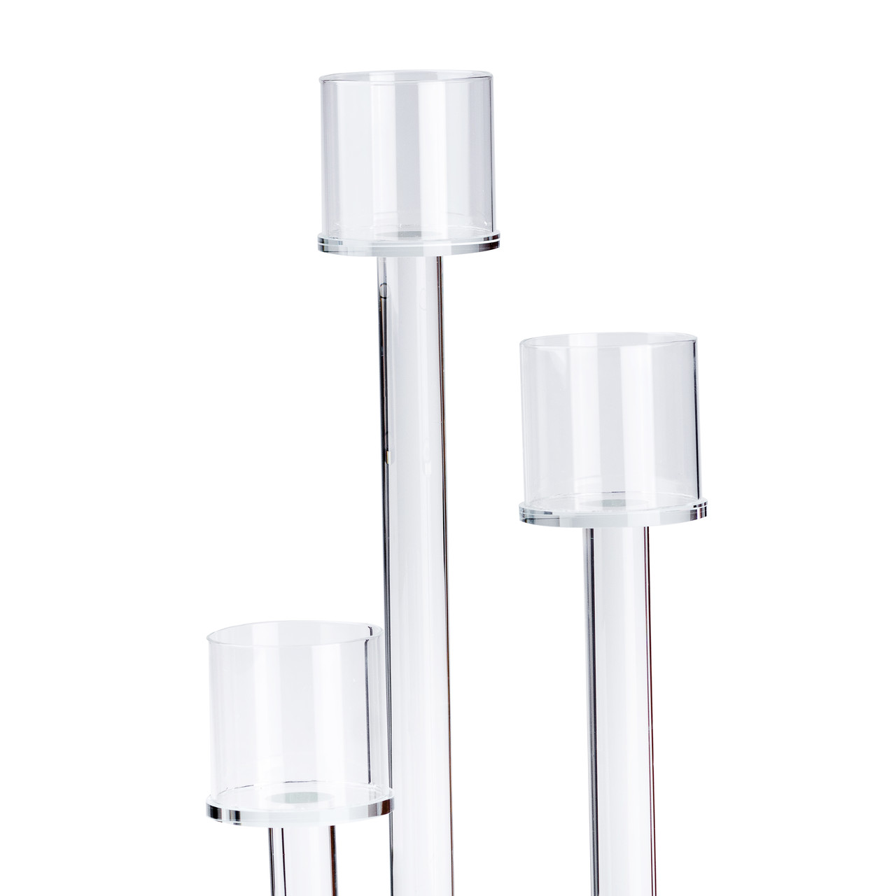 Підсвічник на 3 свічки скляний 36.5/47.0/56.5 см