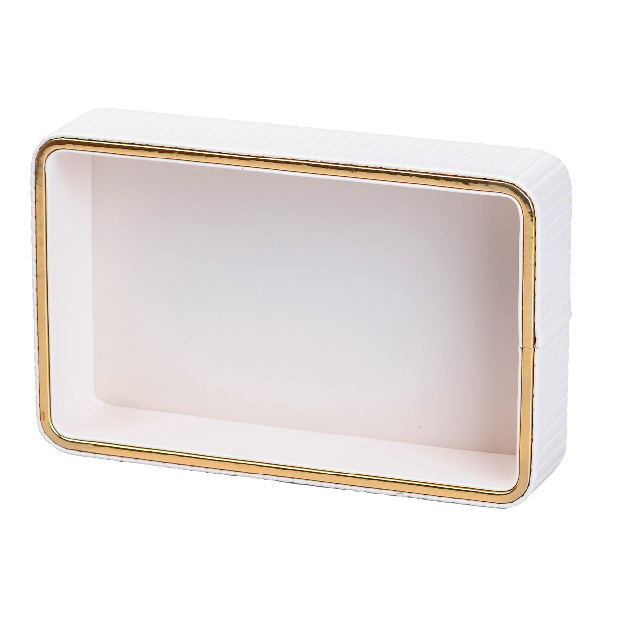 Серветниця на стіл з еко-шкіри 25 х 15.5 х 5 см Білий