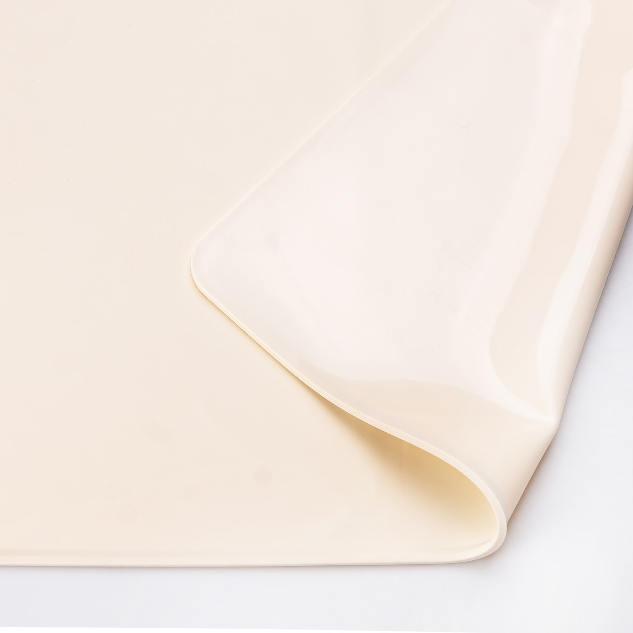 Силіконовий килимок зі качалкою для розкочування прямокутного тіста Бежевий