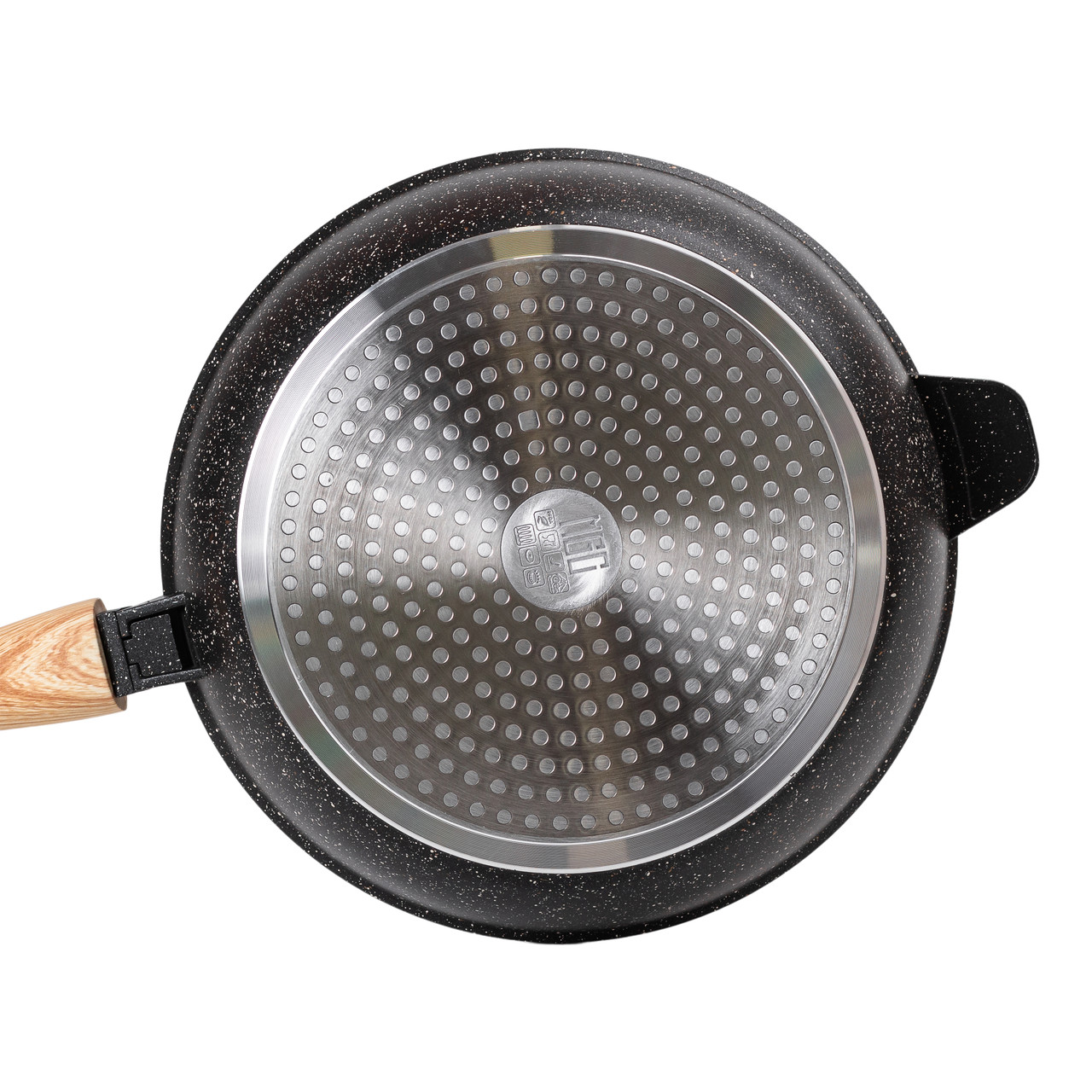 Алюмінієва глибока сковорода (3,5 л) зі скляною кришкою Ø28 см чорна MGC