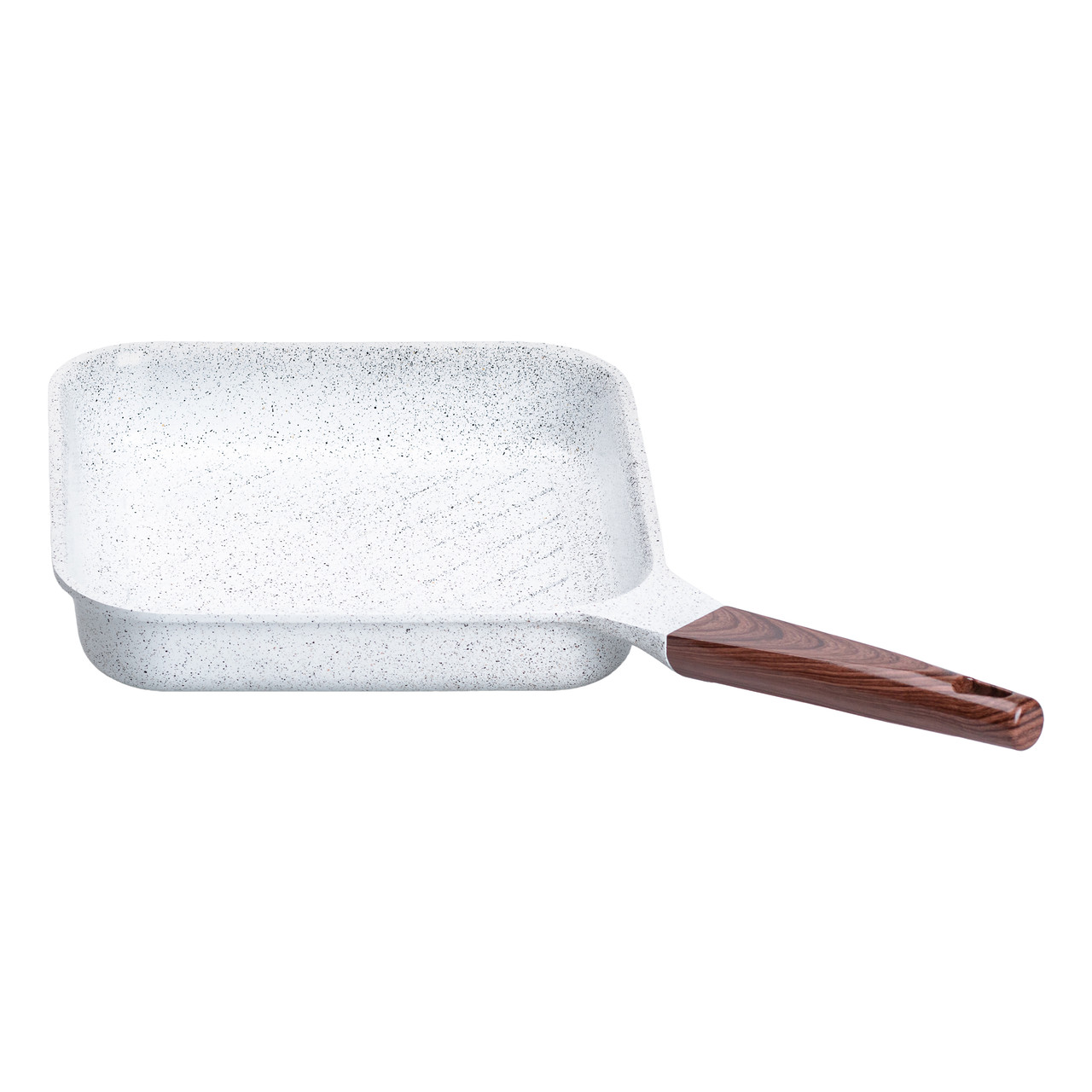 Сковорода-гриль алюмінієва, квадратна, 2,5 л, з антипригарним покриттям, 24 см MGC White