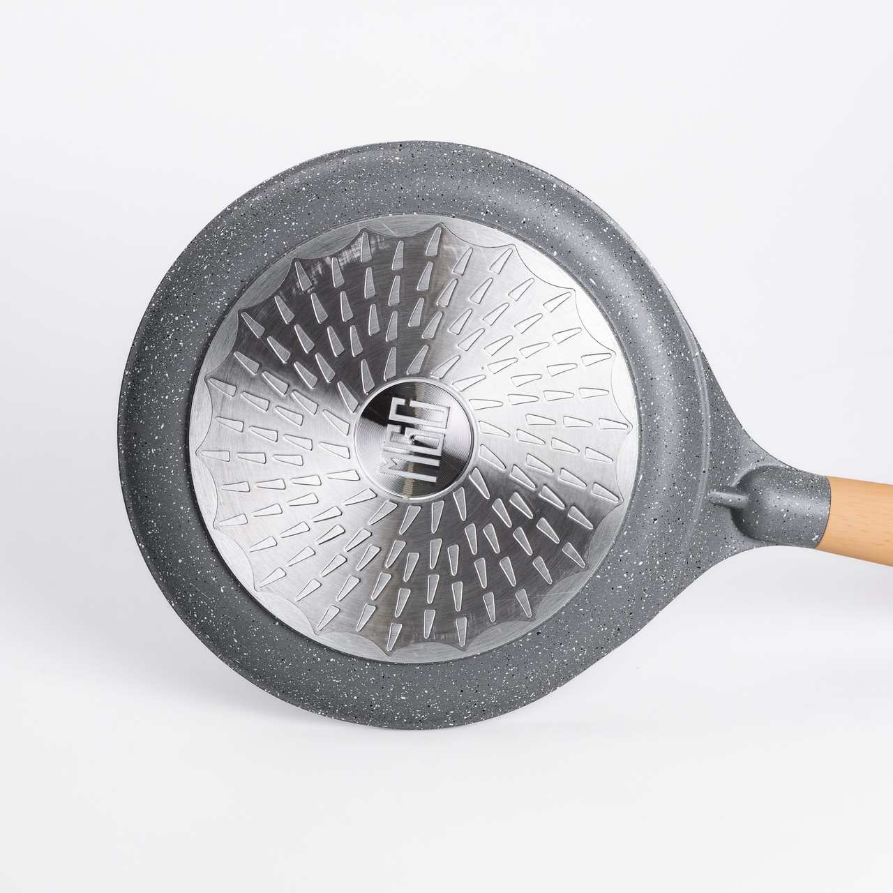 Алюмінієва сковорода для млинців з мармуровим антипригарним покриттям Ø 24 см, товсте дно MGC сірий