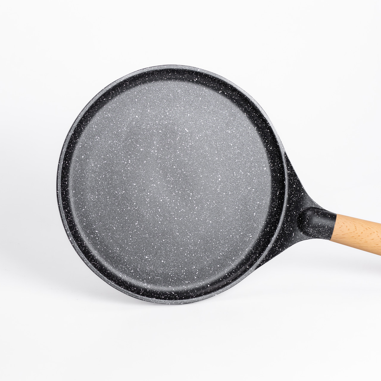 Алюмінієва млинцева сковорода з мармуровим антипригарним покриттям Ø 26 см, товсте дно MGC Black