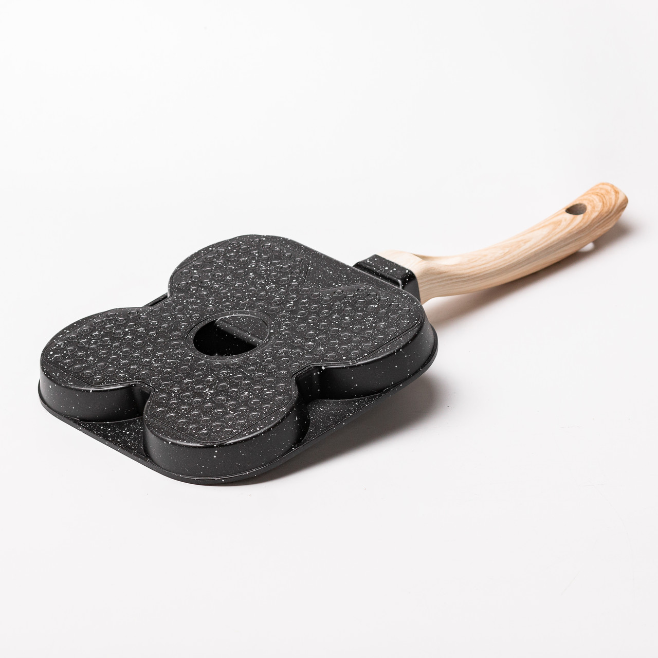 Сковорода квадратна порційна на 3 секції з антипригарним покриттям чорна