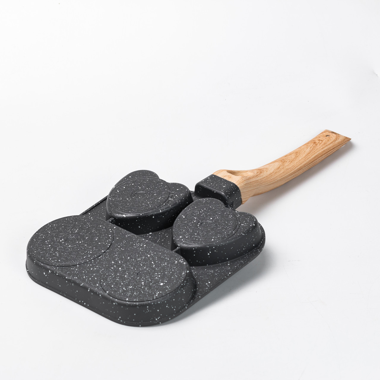 Сковорода квадратна порційна на 3 секції з антипригарним покриттям сіра