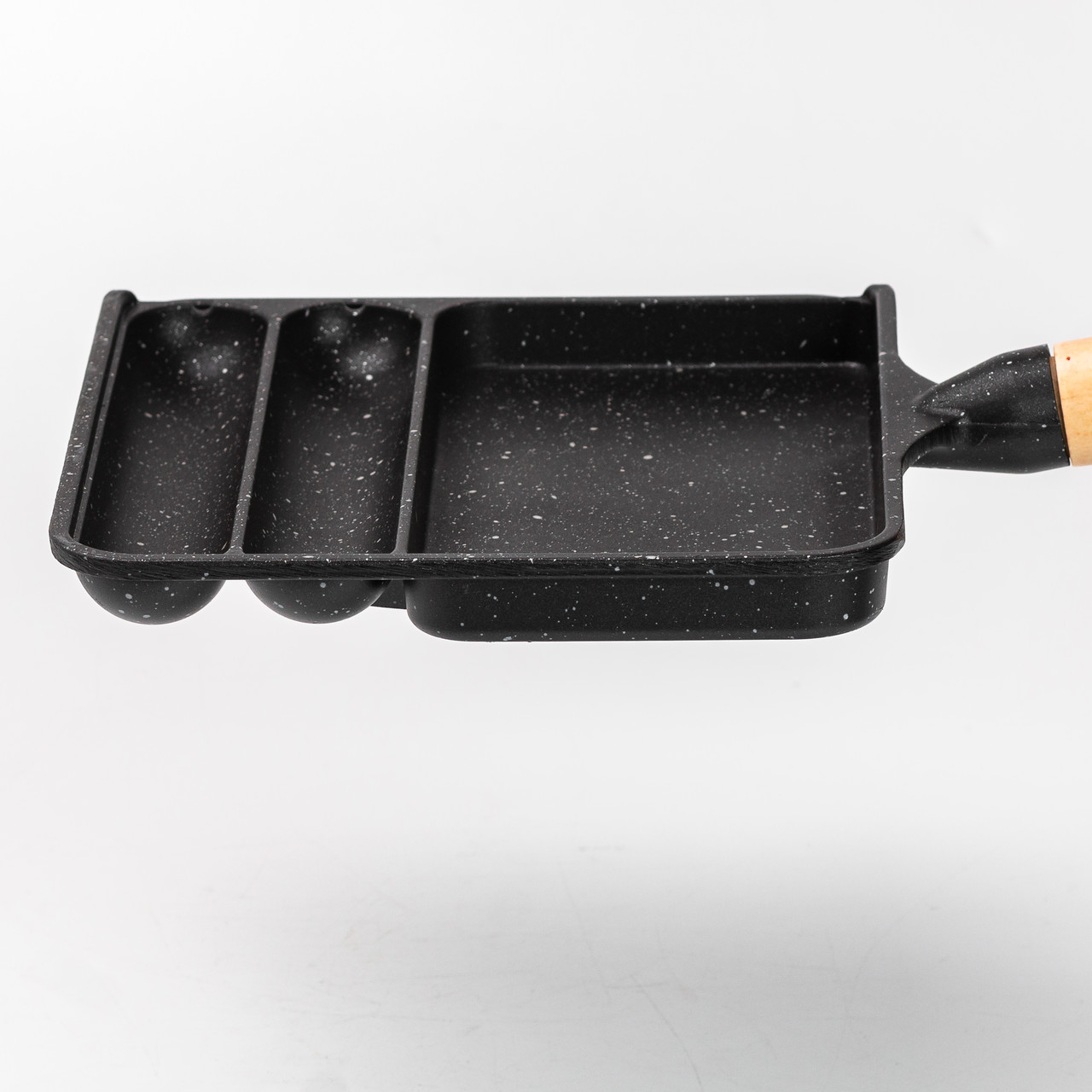 Сковорода прямокутна на 3 секції з антипригарним покриттям чорна