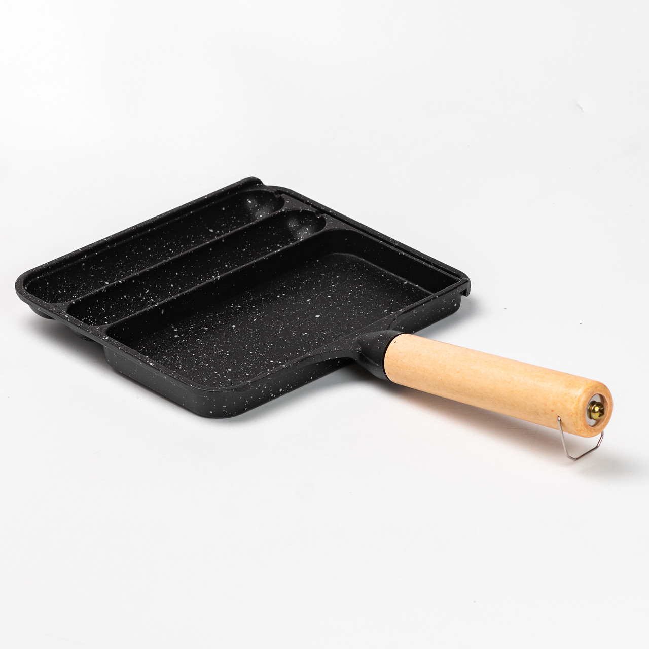 Сковорода прямокутна на 3 секції з антипригарним покриттям чорна