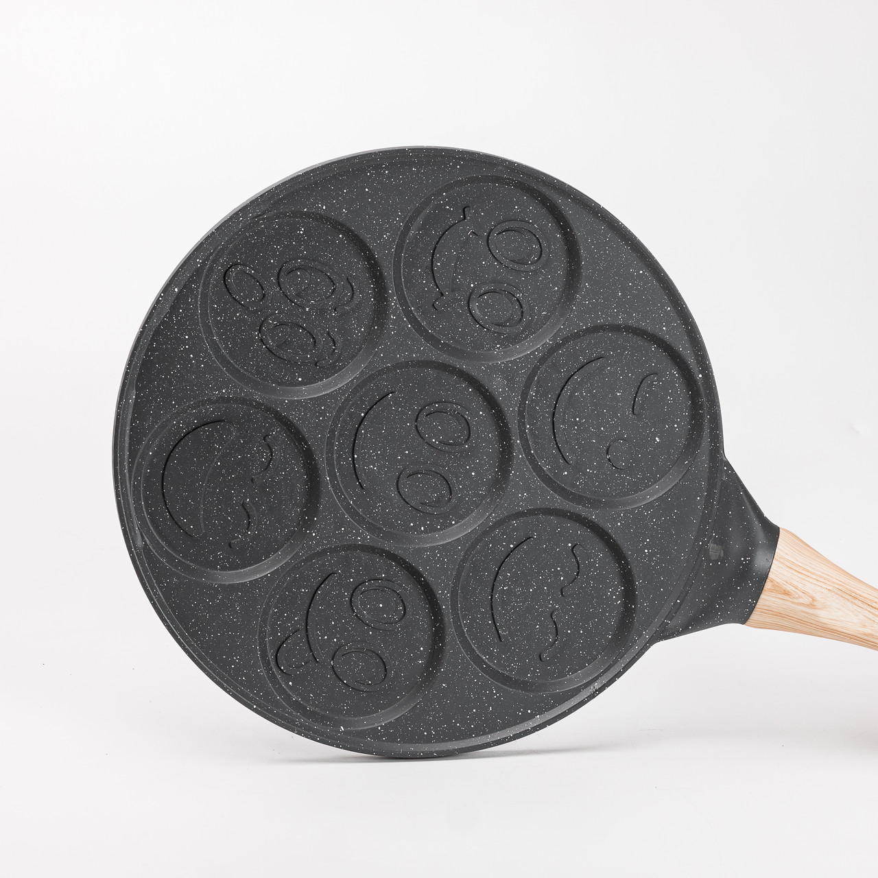 Сковорода смайл Ø 26.5 (см) на 7 секцій для панкейків сіра