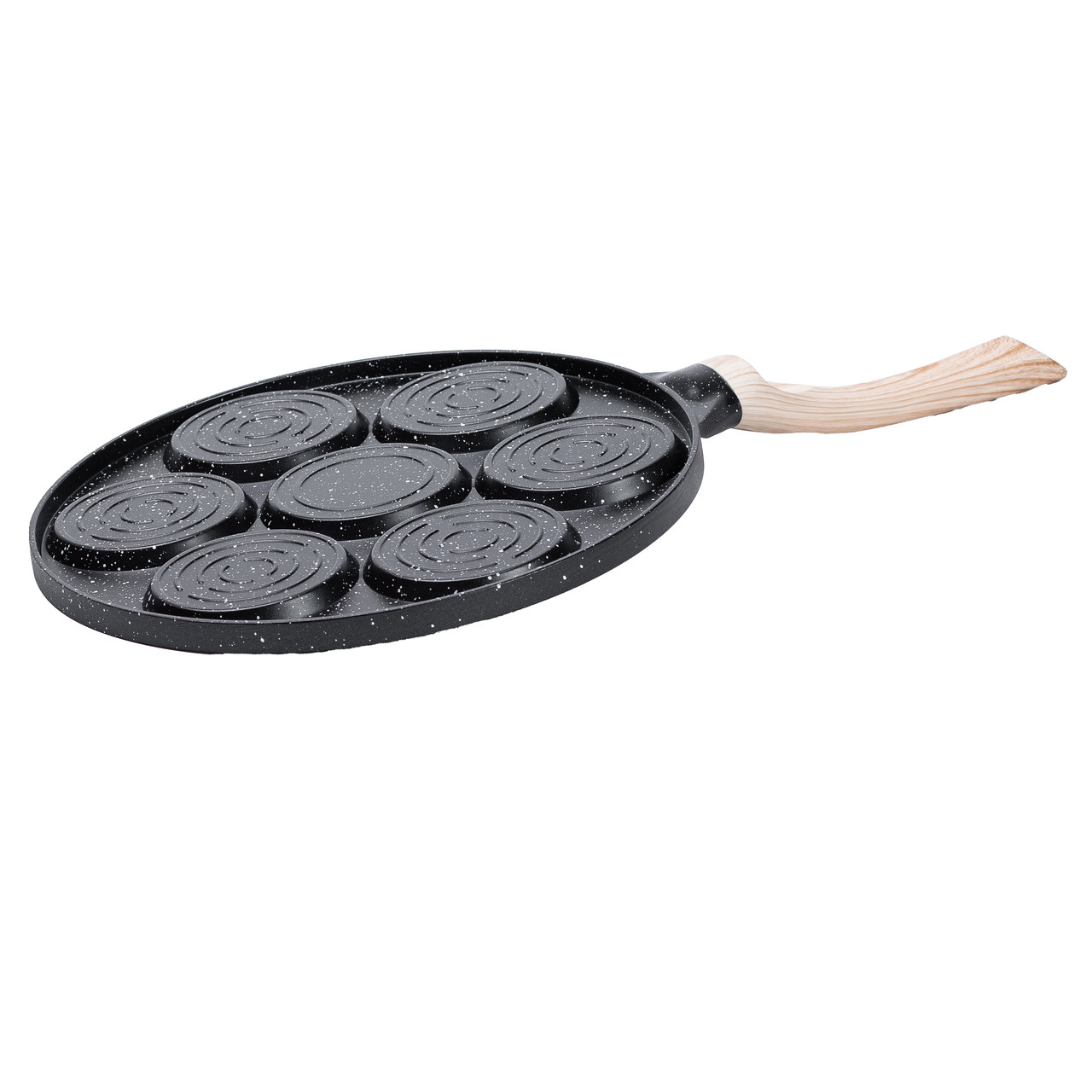 Сковорода зі смайликами на 7 секцій для млинців, оладок, яєць, сирників