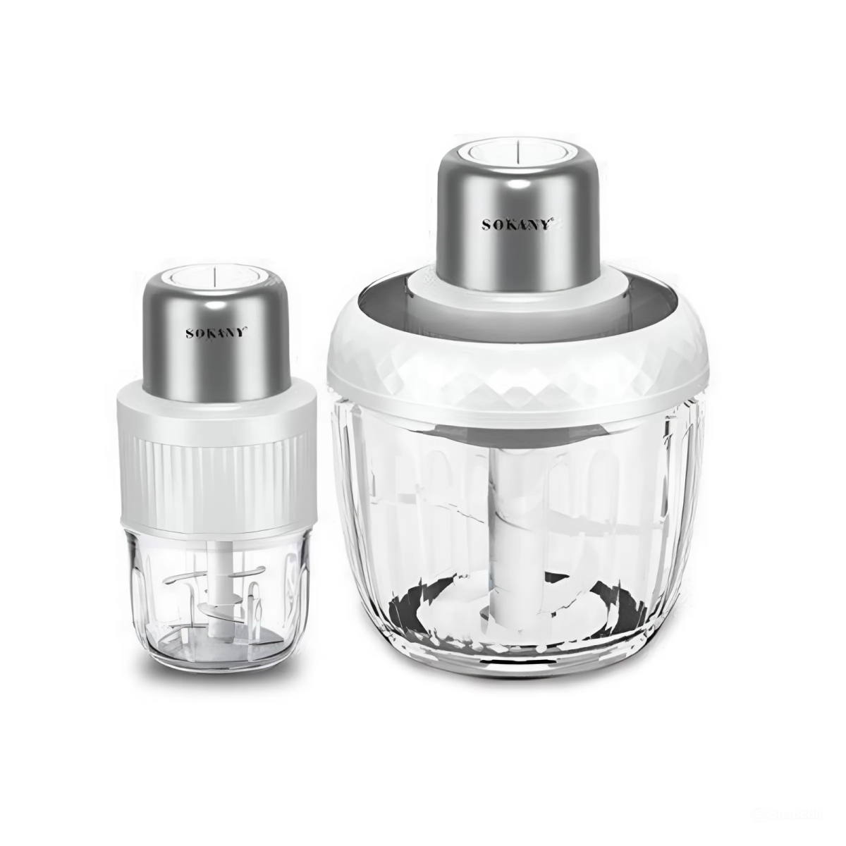 Набір чоперів Sokany з двома чашами та лезами з нержавіючої сталі