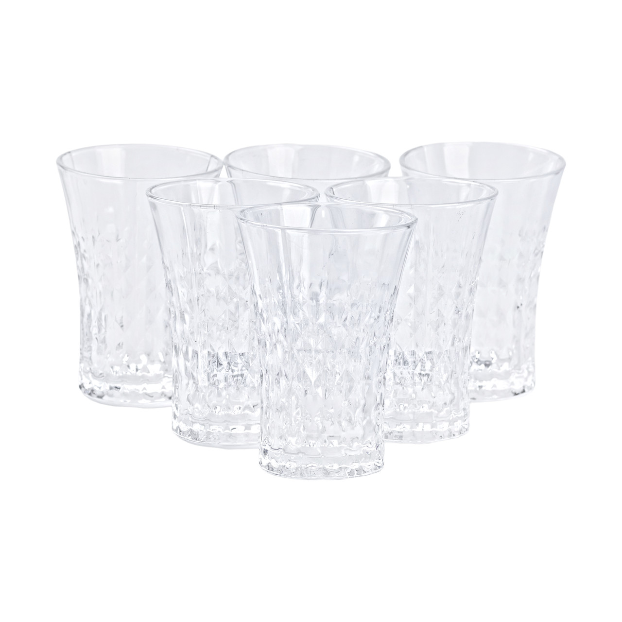 Склянки скляні набір із 6 штук по 380 мл прозорі