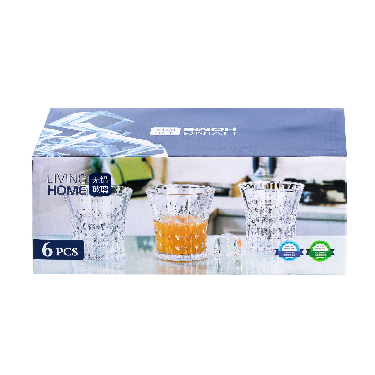 Набір склянок 6 штук по 255 мл прозорий