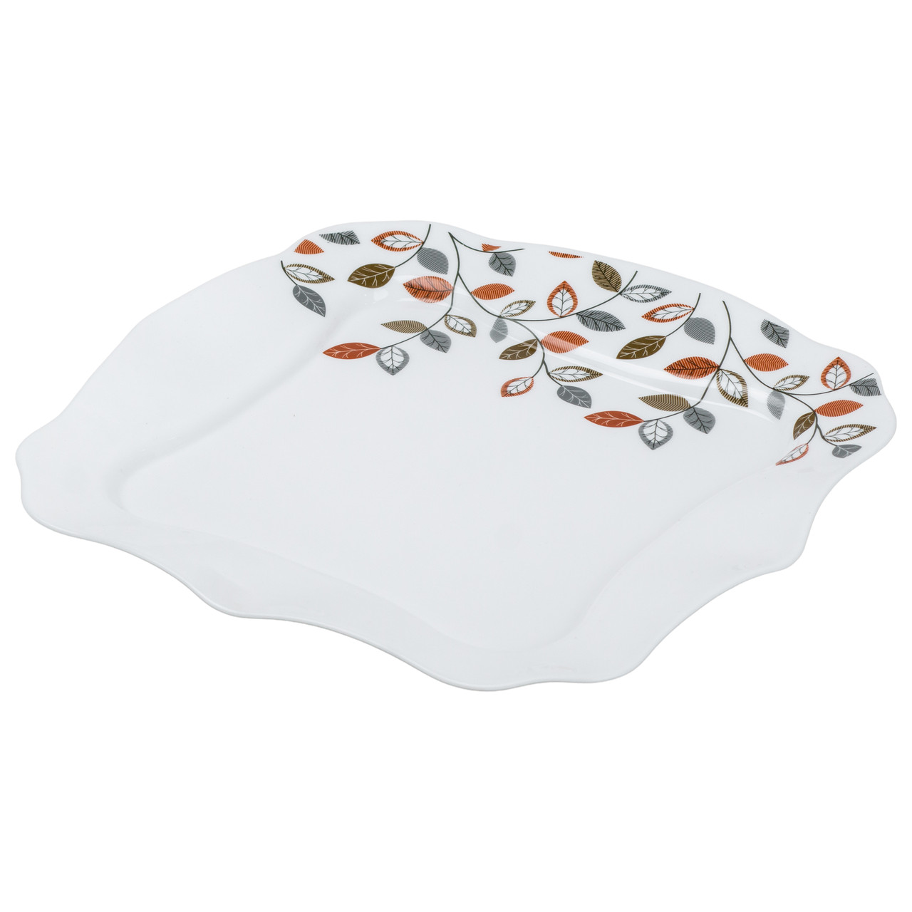 Столовий сервіз керамічних квадратних тарілок на 6 персон 24 предмети білий