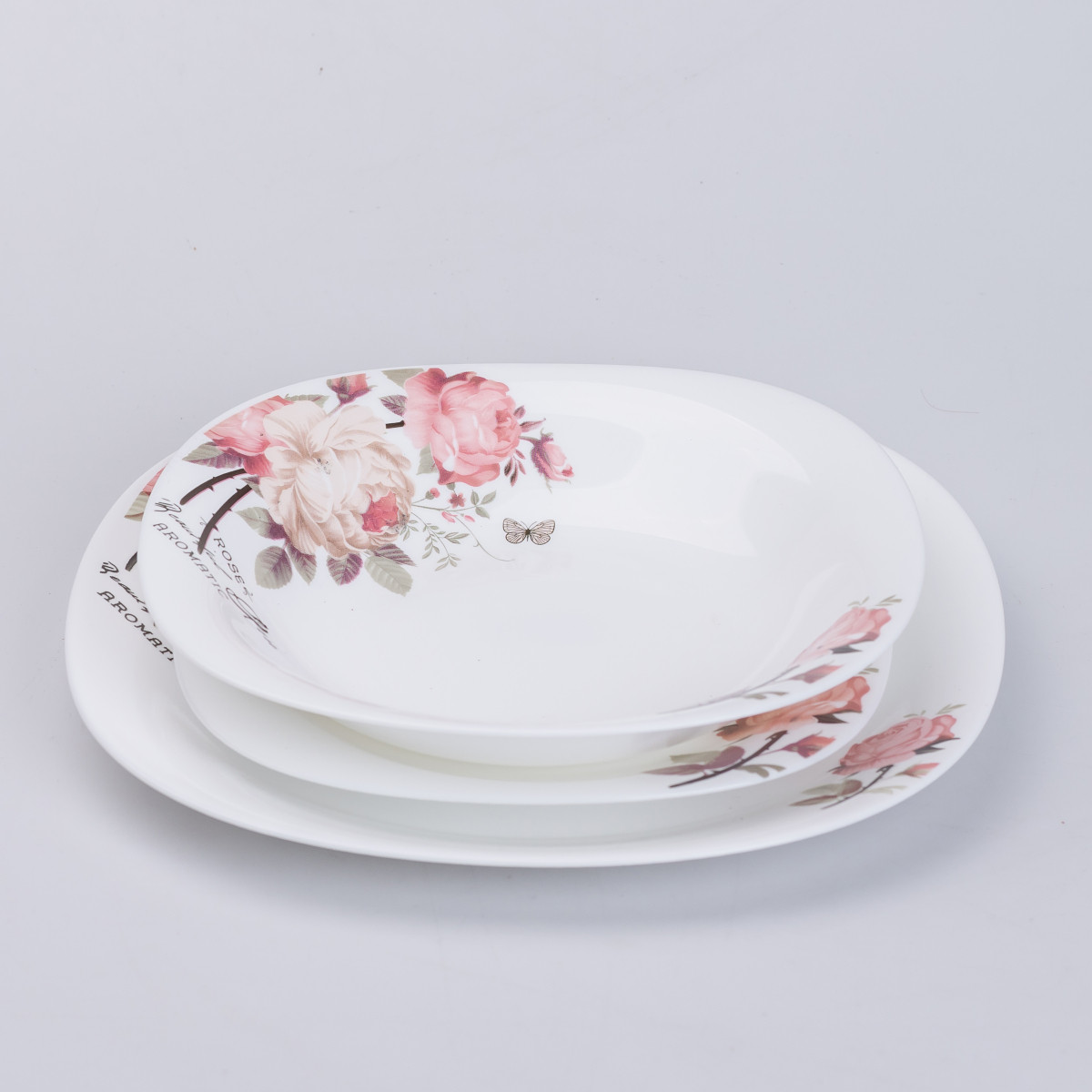 Столовий сервіз керамічний на 6 персон 18 тарілок білий