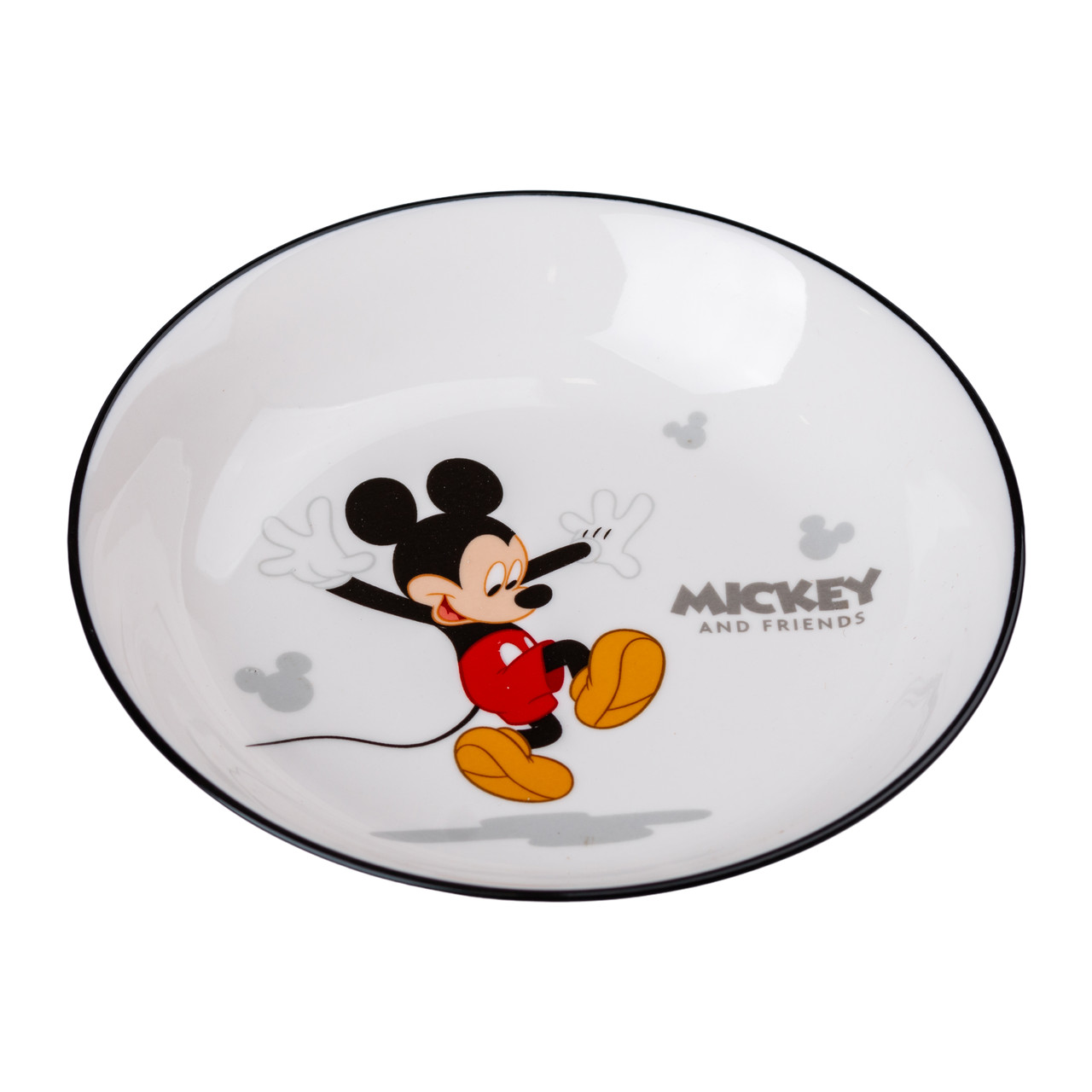 Дитяча керамічна тарілка з Міккі Маусом, об’єм 350 мл, білий колір