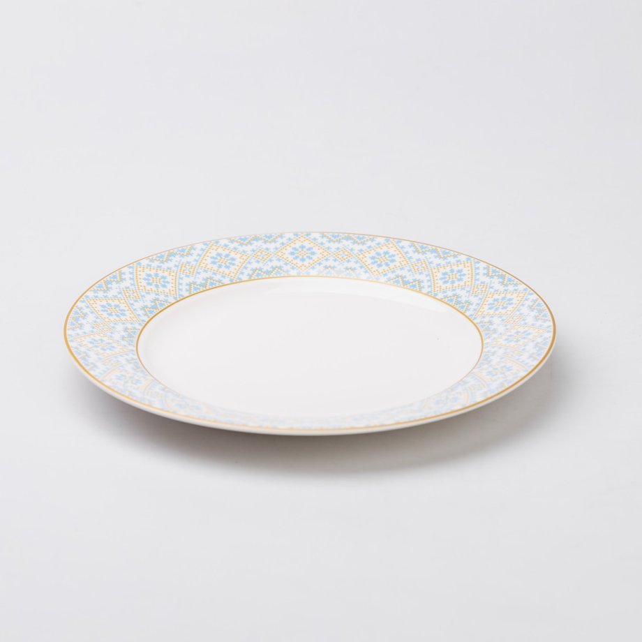 Тарілка сервірувальна керамічна 26.5 см з орнаментом