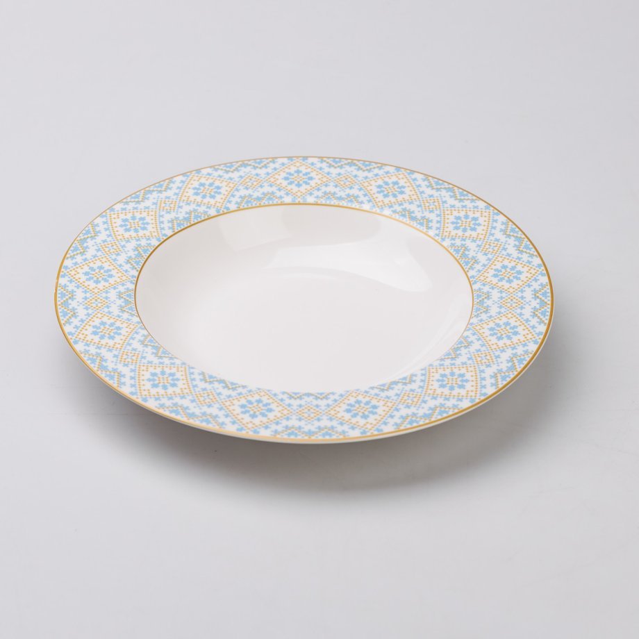 Тарілка супова керамічна 21.5 см з орнаментом