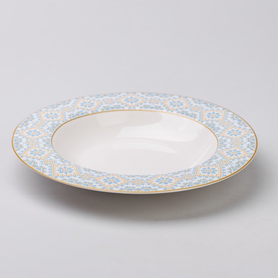 Тарілка супова керамічна 21.5 см з орнаментом