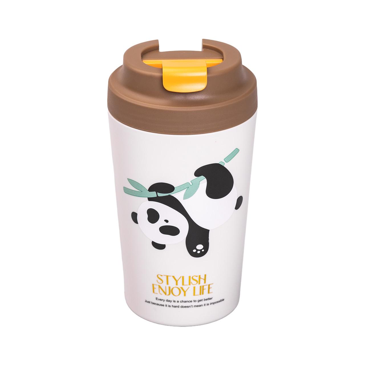 Термочашка Panda з керамічною колбою 380 мл Коричнева