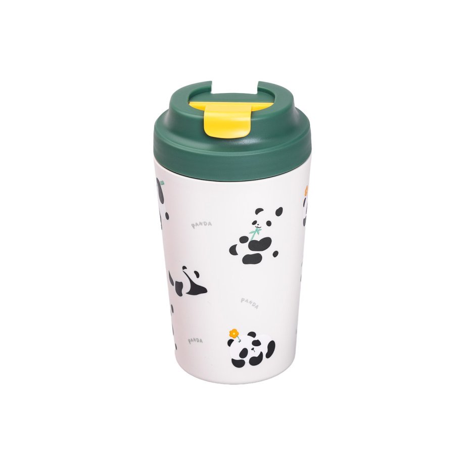 Термочашка Panda з керамічною колбою 380 мл Зелена