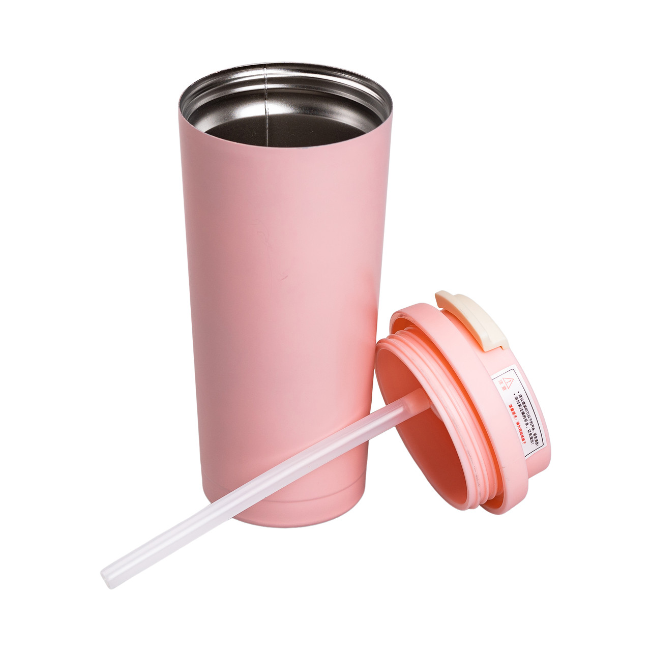 Термочашка Flower Style з ремінцем 500 мл рожева