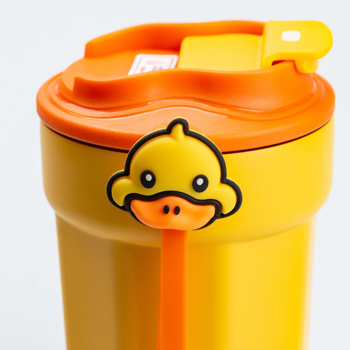 Термокухоль 450 мл з кришкою на защіпці G. Duck Жовтий