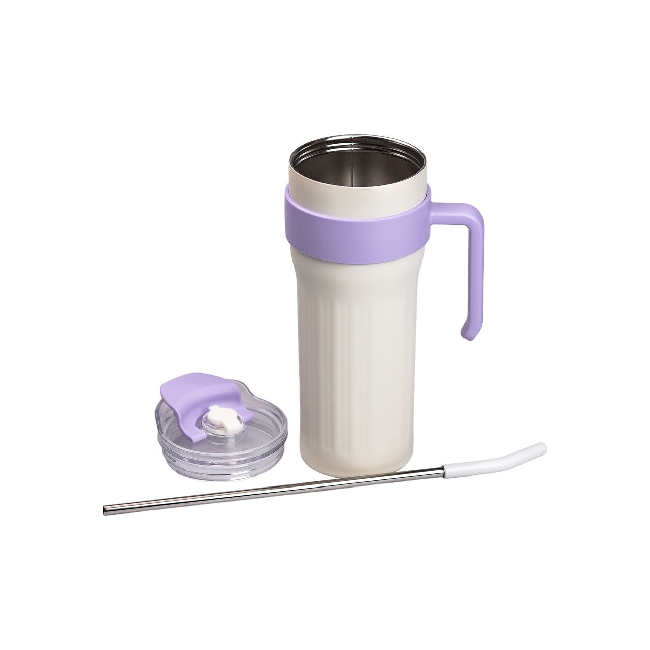 Термочашка Big Mac 1,2 л з трубочкою біла