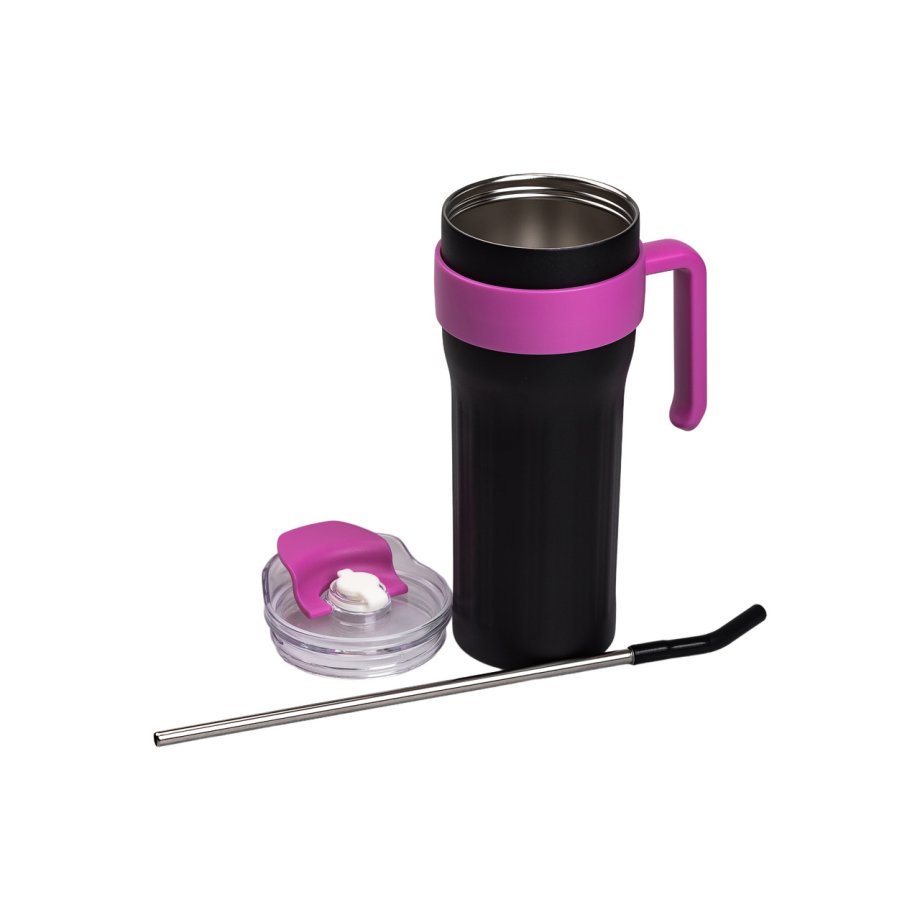 Термочашка Big Mac 1,2 л з трубочкою чорна