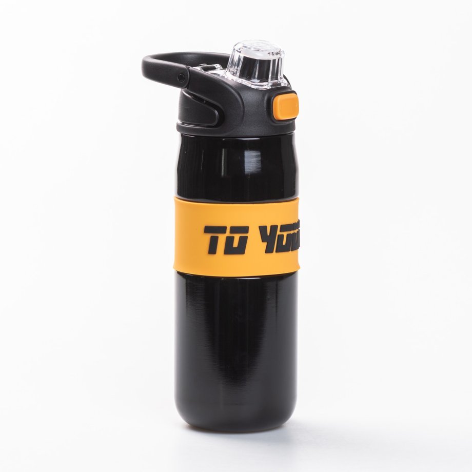 Термос спортивний з мундштуком 680 мл чорний