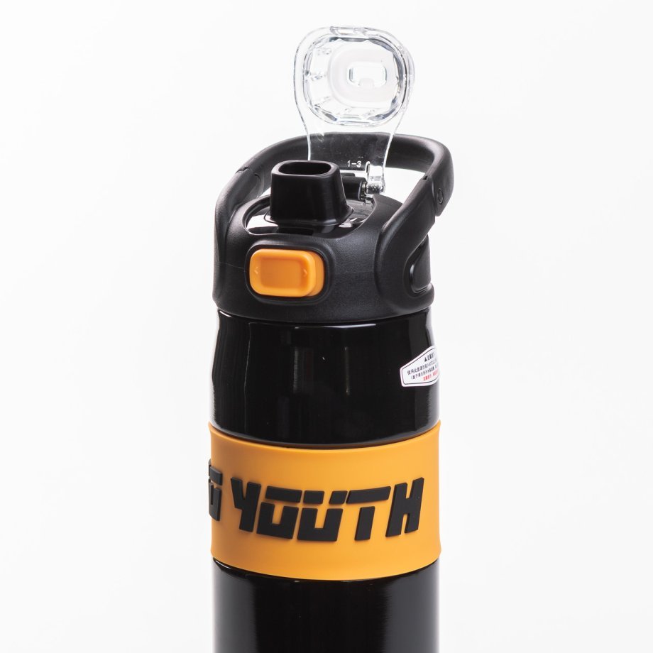 Термос спортивний з мундштуком 680 мл чорний