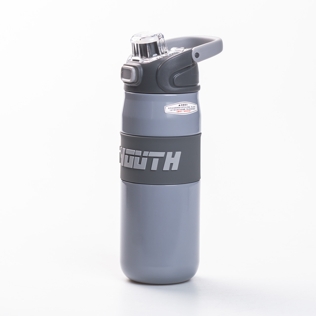 Термос спортивний з мундштуком 680 мл сірий