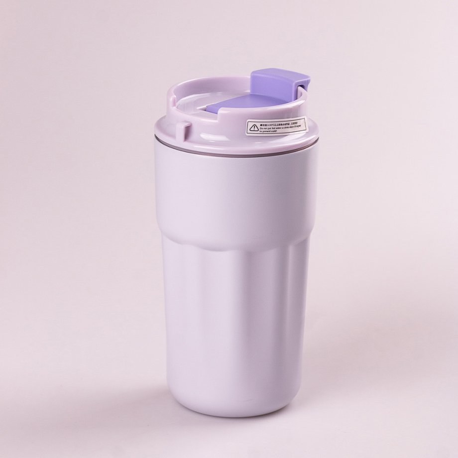 Термокухоль з напувалкою 450 мл з ремінцем Фіолетовий