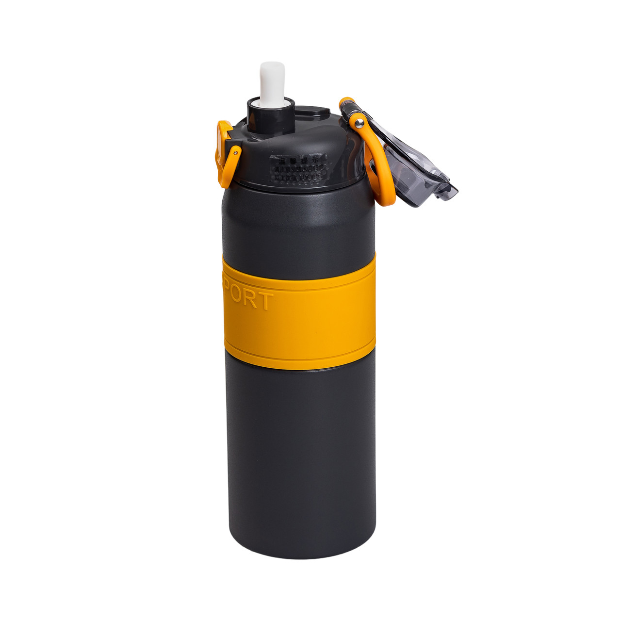 Термос із нержавіючої сталі з мундштуком 800 мл Чорний