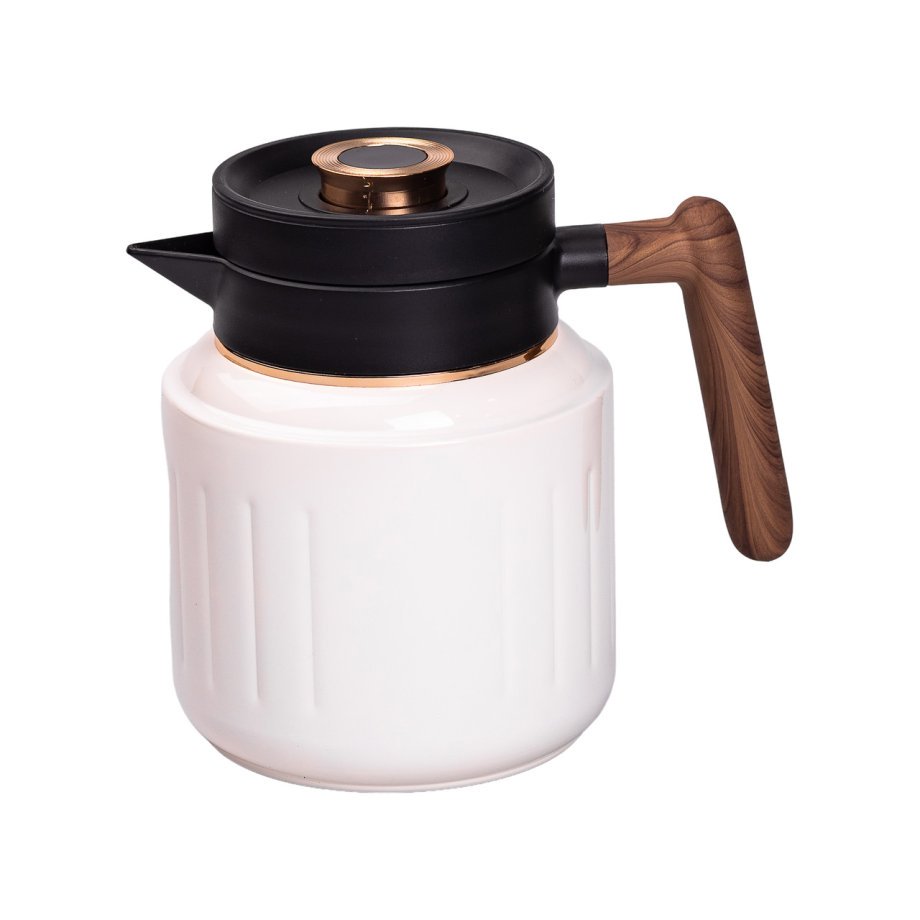 Чайник термос з індикатором температури та заварником 1 л білий