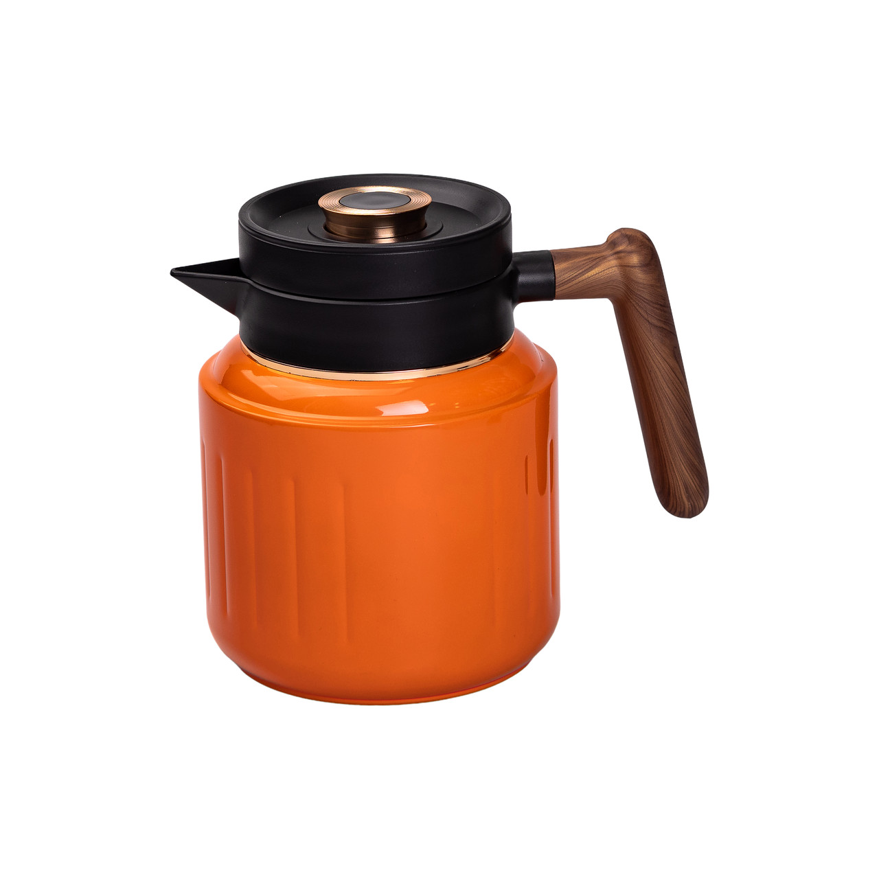 Чайник термос з індикатором температури та заварником 1 л помаранчевий