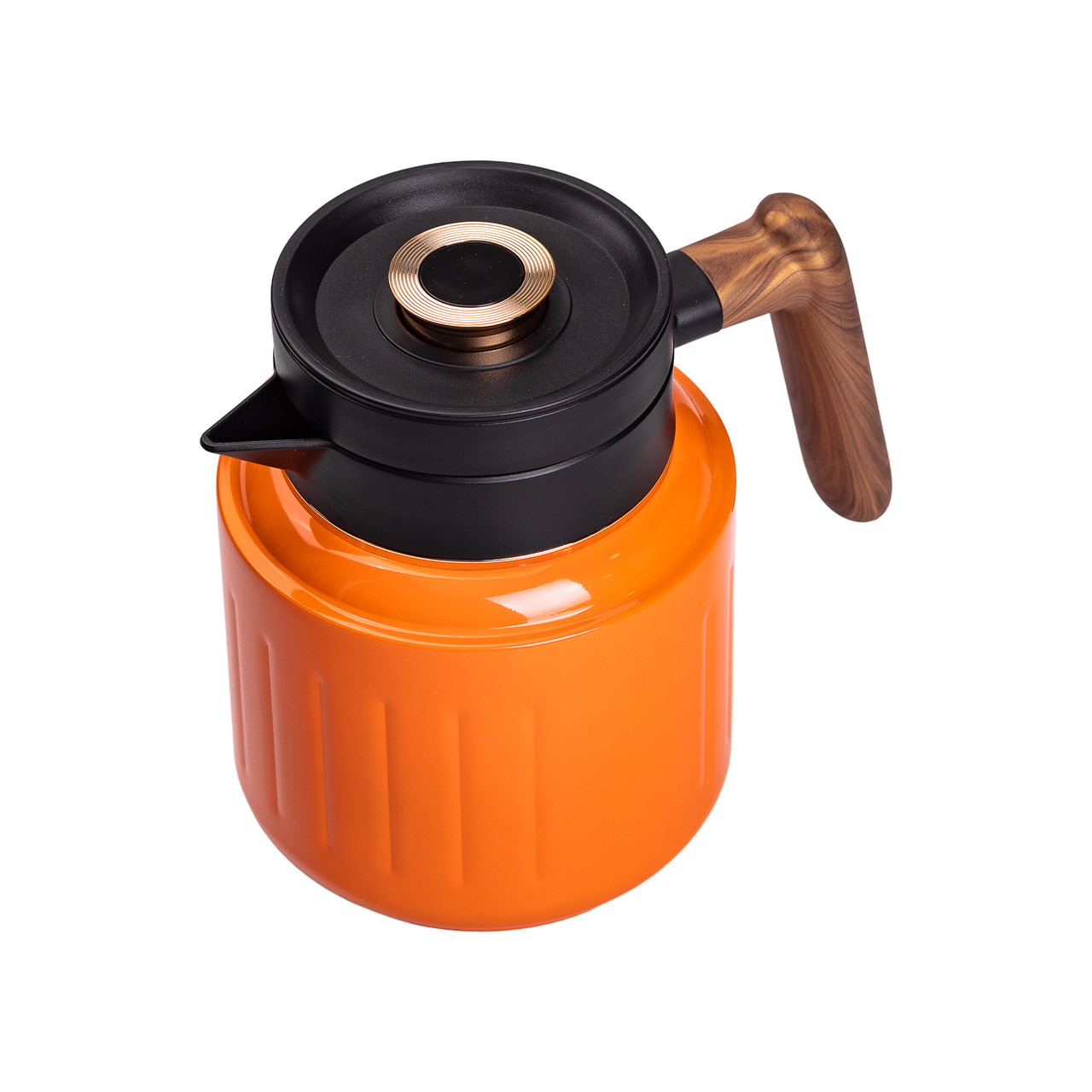 Чайник термос з індикатором температури та заварником 1 л помаранчевий