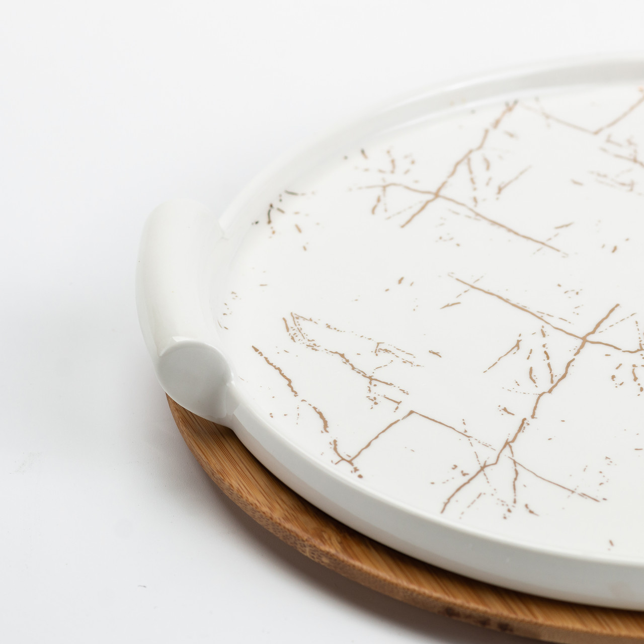 Тортівниця керамічна зі скляною кришкою 29 см